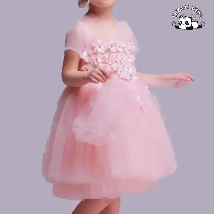 LEZONKIDS - High Quality Spring Autumn Fashion Girls Fluffy Tulle Pleated Tutu Dress for 3 to 12T Girls